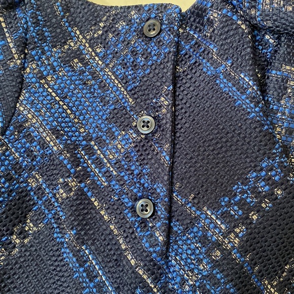 NWOT Janie and Jack Navy Blue Striped Design Dress - Size 3-6 Mos - Picture 6 of 7